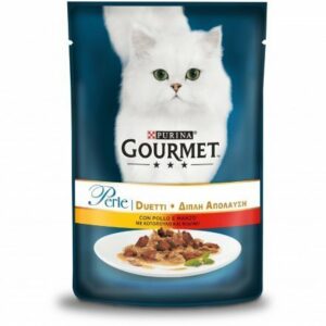GOURMET Perle Gatto Duetti con Carni delicate con Pollo e Manzo  - 85 gr