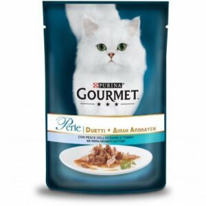 GOURMET Perle Gatto Duetti di Mare con Pesce dell'Oceano e Tonno  - 85 gr