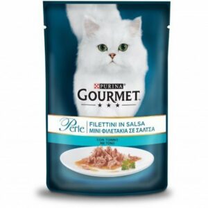 GOURMET Perle Gatto Filettini in Salsa con Tonno - 85 gr