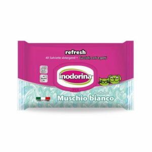 Inodorina Refresh - 40 Salviette Detergenti - Profumazione Muschio Bianco