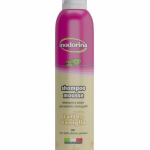 Inodorina Shampoo Mousse - A Secco 300 ml - Profumazione Latte e Vaniglia