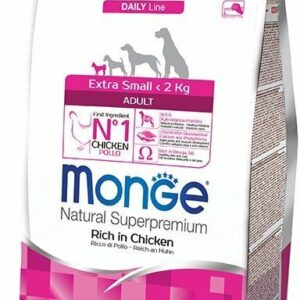 Monge Extra Small Adult Ricco di Pollo - 3 Kg