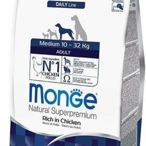 Monge Medium Adult Ricco di Pollo - 3 Kg