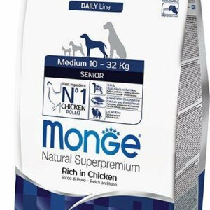 Monge Medium Senior Ricco di Pollo - 3 Kg