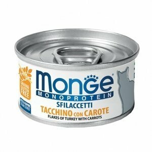 Monge - Monoproteico Sfilaccetti Tacchino con Carote - 80 gr