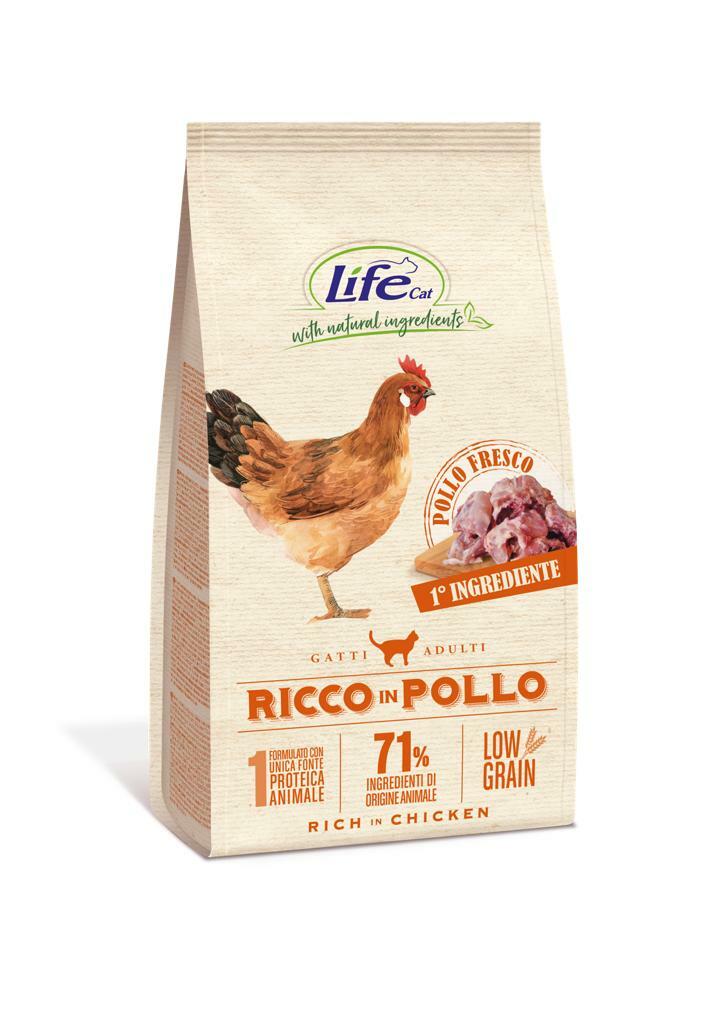 Life Cat With Natural Ingredients ADULT Ricco in Pollo - 1,5 kg