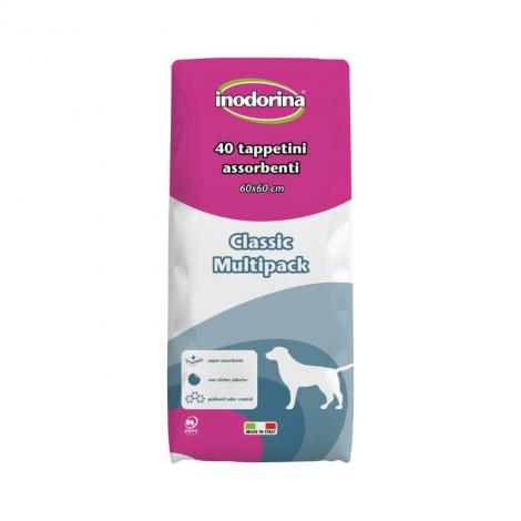 Inodorina Training - Tappetino Igienico 40 pz 60x60 cm - Profumazione Neutro - con sticker adesivo