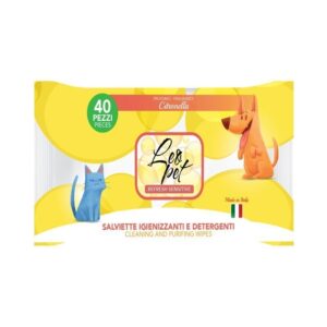 Super offerta - LeoPet Salviettine Igienizzanti e Detergenti Cane e Gatto - 40 pz - Citronella