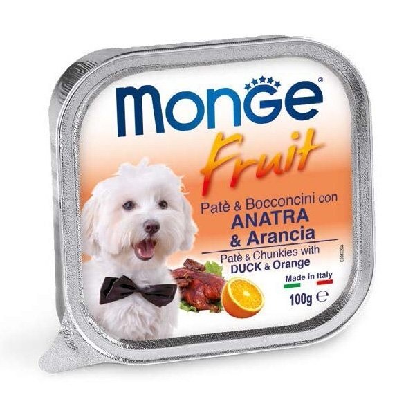 Monge - Fruit Paté e Bocconcini con Anatra e Arancia - 100 gr