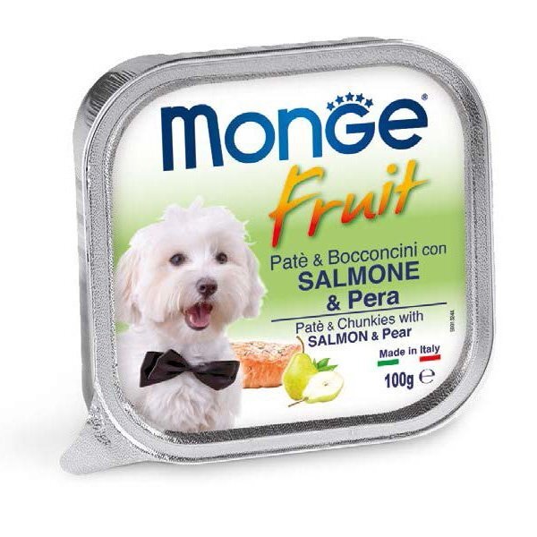 Monge - Fruit Paté e Bocconcini con Salmone e Pera - 100 gr