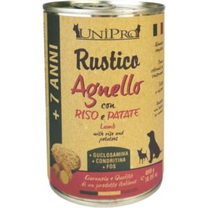 Unipro - Rustico + 7 ANNI Agnello con Riso e Patate - 400 gr