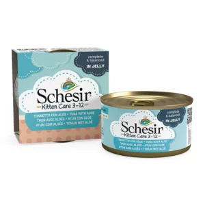 Schesir Kitten Care 85 gr - Tonnetto con Aloe in Gelatina