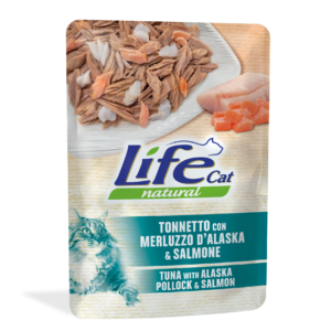 Life Cat Naturale Tonnetto con Merluzzo d'Alaska e Salmone - 70 gr