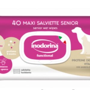 Inodorina Funzionali - 40 Salviette Maxi SENIOR - Alle Proteine del Latte e vitamina E