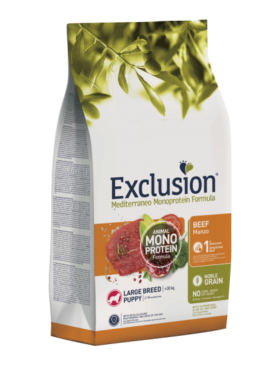 Exclusion - Mediterraneo Monoprotein Puppy Large Breed con Manzo - 12 kg