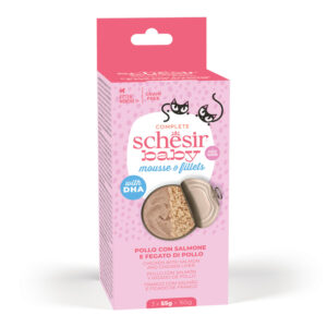 Offertissima - Schesir Baby Mousse&Filetti con Salmone e Fegato di Pollo - 3x55gr