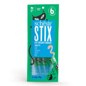 Schesir Stix Cat Adult Snack cremosi con Tonnetto - 6X15gr