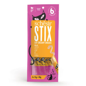 Schesir Stix Cat Adult Snack cremosi con Pollo - 6X15gr