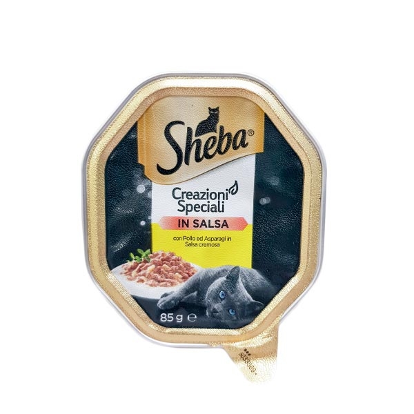 Sheba - Creazioni Speciali in Salsa con Pollo ed Asparagi in Salsa Cremosa - 85 gr