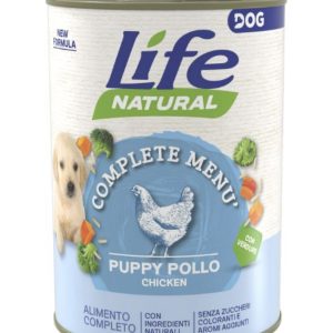 Life Dog Natural - Complete Menu’ -  per Cuccioli - ricco in pollo - 400 gr