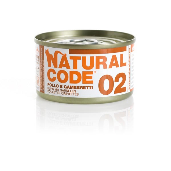 Natural Code - 02 Pollo e Gamberetti - 85 gr