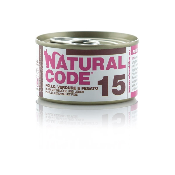 Natural Code -15 Pollo Verdure e Fegato - 85 gr