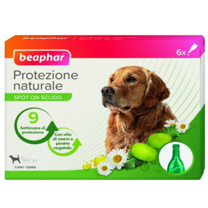 Beaphar Protezione Naturale Spot on Scudo Cane Grande > 30 kg - 6 pipette da 2 ml (