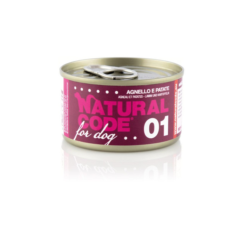 Natural Code for Dog - 01 Agnello e Patate - 90 gr