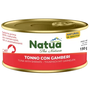 Natua Cat Natural in Broth - Tonno con Gamberi - 150 gr