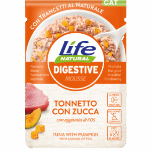Life Cat Naturale Digestive Mousse con Tonnetto e Zucca - 70 gr