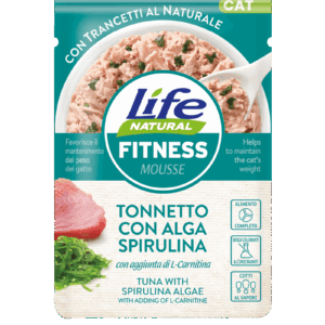 Life Cat Naturale Fitness Mousse con Tonnetto e Alga Spirulina - 70 gr