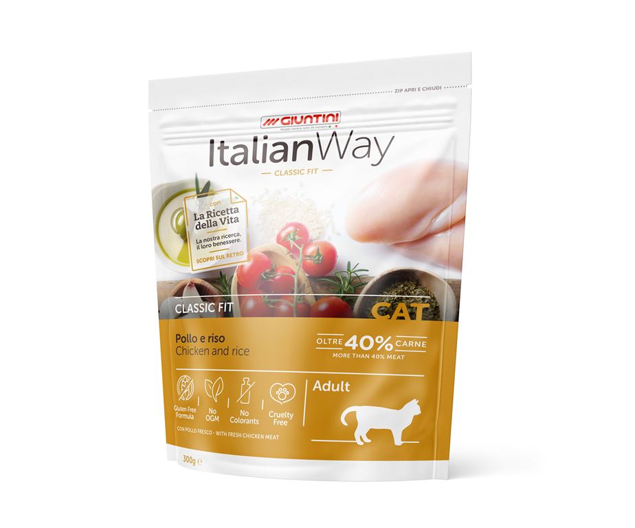 Italian Way CAT Classic Fit Adult Pollo e Riso - 300 gr