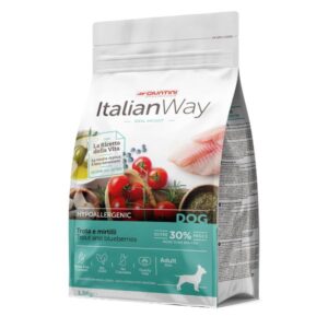 Italian Way DOG Hypoallergenic Ideal Weight MINI Adult Trota e Mirtilli - 1,5 kg