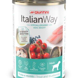 Italian Way DOG  Hypoallergenic Ideal Weight MEDIUM/MAXI Trota e Mirtilli  - 400 gr