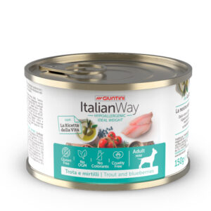 Italian Way DOG  Hypoallergenic Ideal Weight MINI Trota e Mirtilli  - 150 gr