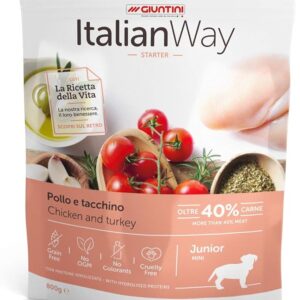 Italian Way DOG Starter MINI Puppy & Junior Pollo e Tacchino - 800 gr