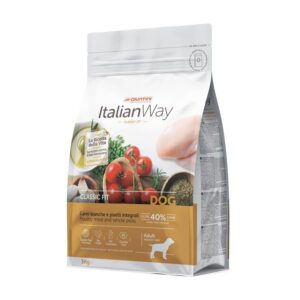 Italian Way DOG Classic Fit MEDIUM/MAXI Adult Carni Bianche e Piselli Integrali - 3 kg