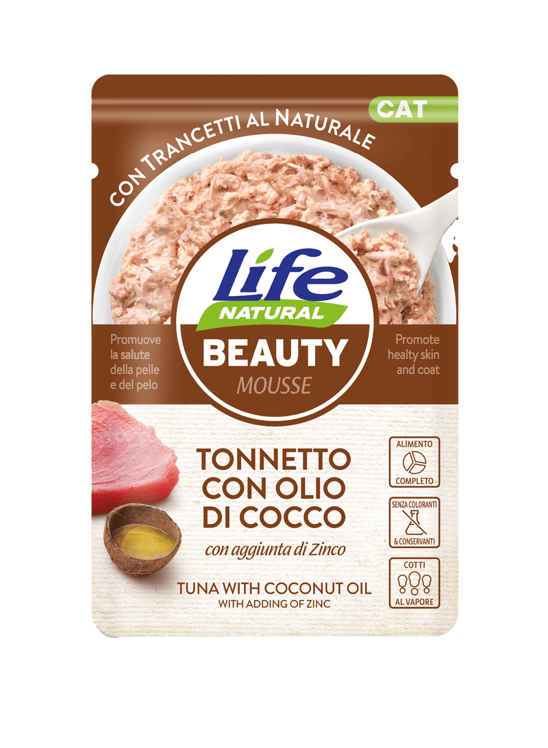 Life Cat Naturale Beauty Mousse con Tonnetto e Olio di Cocco - 70 gr