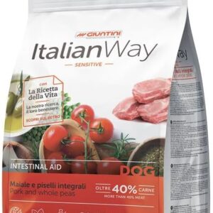 Italian Way DOG Sensitive – Intestinal Aid MINI Adult Maiale e Piselli Integrali - 1,5 kg