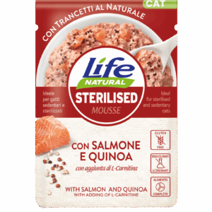 Life Cat Naturale Sterilised Mousse con Salmone e Quinoa - 70 gr