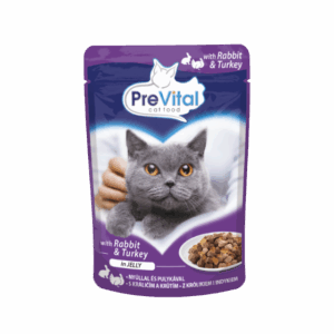 PreVital Cat Adult Pouch in Jelly con Coniglio e Tacchino - 100 gr
