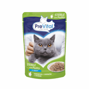 PreVital Cat Sterilised Adult Pouch in Salsa con Carni Bianche - 100 gr
