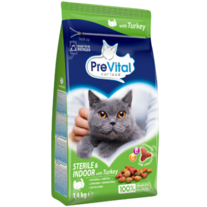 PreVital Cat Sterile & Indoor con Tacchino - 1,4 kg