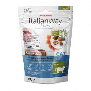 Italian Way CAT Pillows Skin&Coat ricco in Pollo, Salmone e Barbabietola - 60 gr