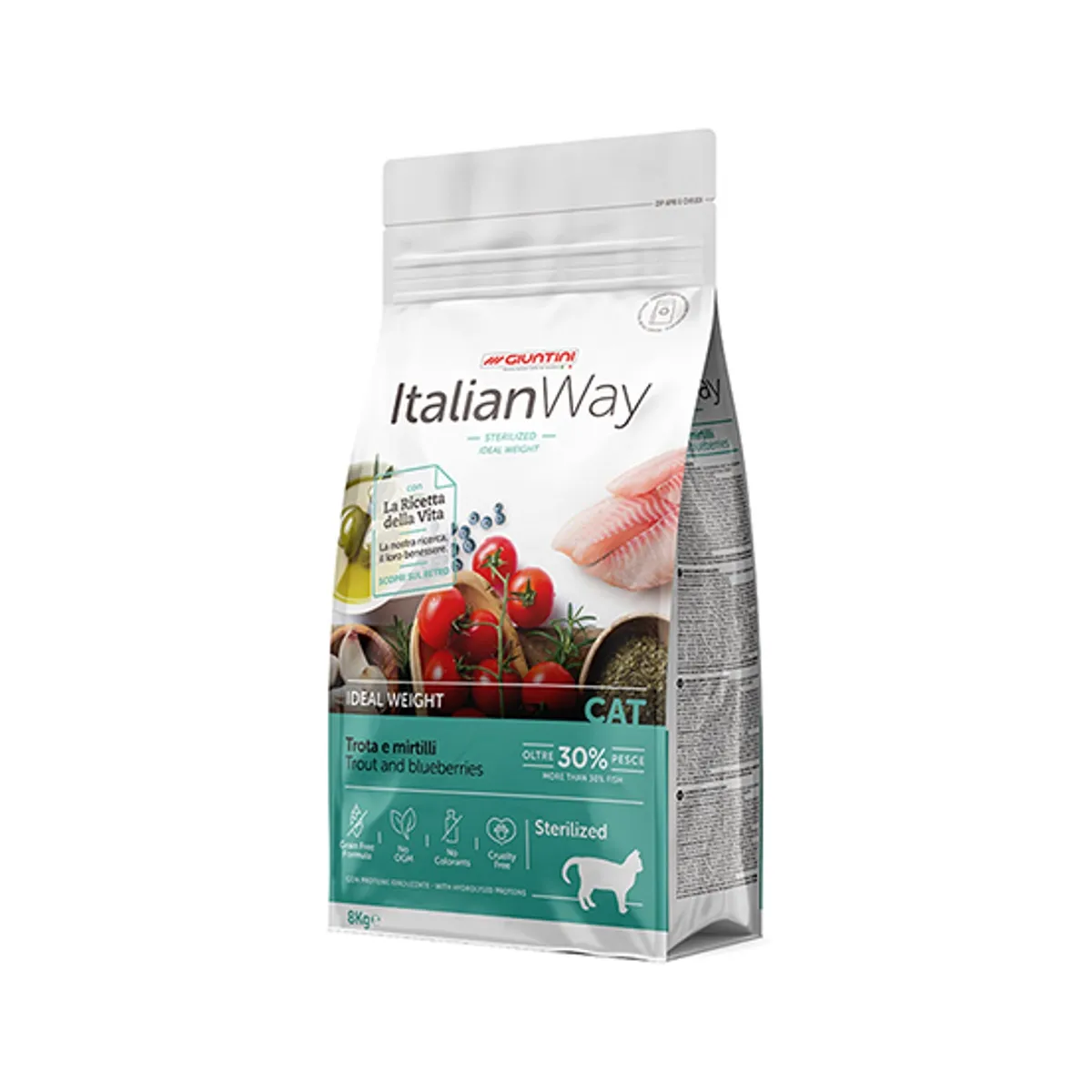 ITALIAN WAY Sterilized Ideal Weight - Trota e Mirtilli 8 kg