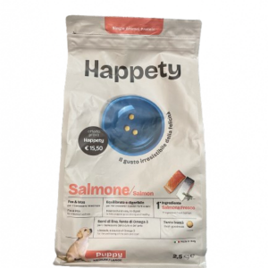 HAPPETY Dog Puppy Medium/Large Salmone 2,5 kg