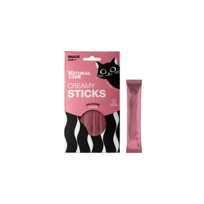 Natural Code Creamy Sticks Cat - Salmone 4 x 14 gr