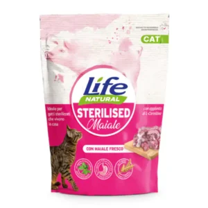 Life Cat Natural - Sterilised Low Grain - Maiale - 800 gr