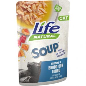 Life Cat Natural Soup - Salmone in Brodo con Tonno - 60 gr