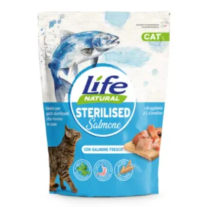 Life Cat Natural - Sterilised Low Grain - Salmone - 7,5 kg